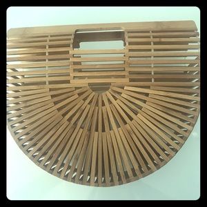 Bamboo Wicker Cage Handbag